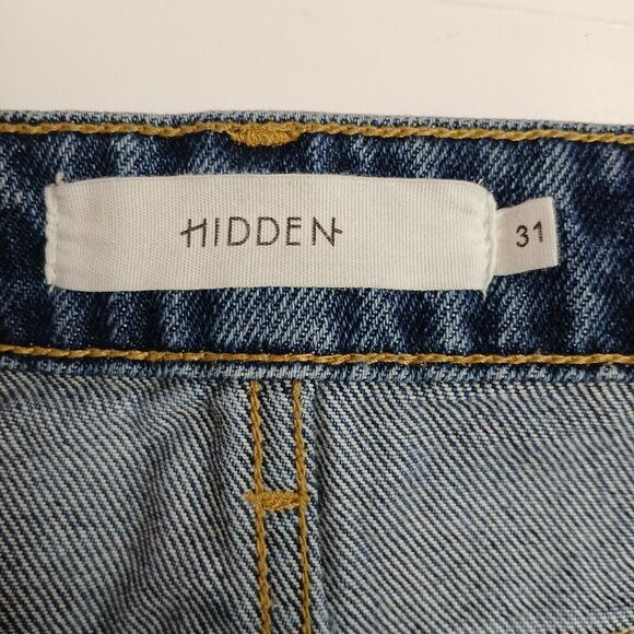Hidden Jeans Curvy Women's Size 31 High-Rise Distressed Hem - Picture 8 of 10